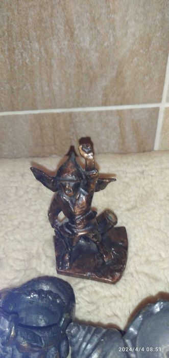 Figurki i świeczniki mosiądzowane