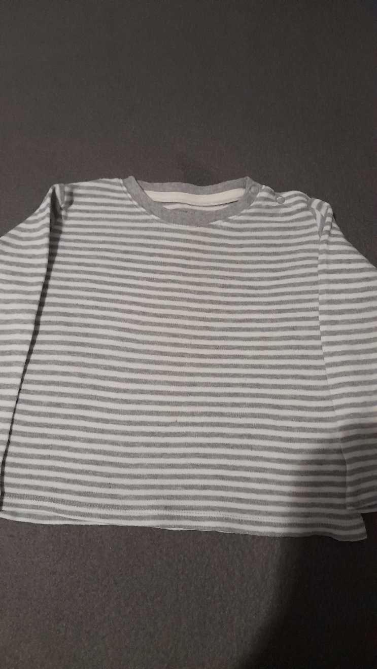 Bluzka roz74-80 w biało-szare paski