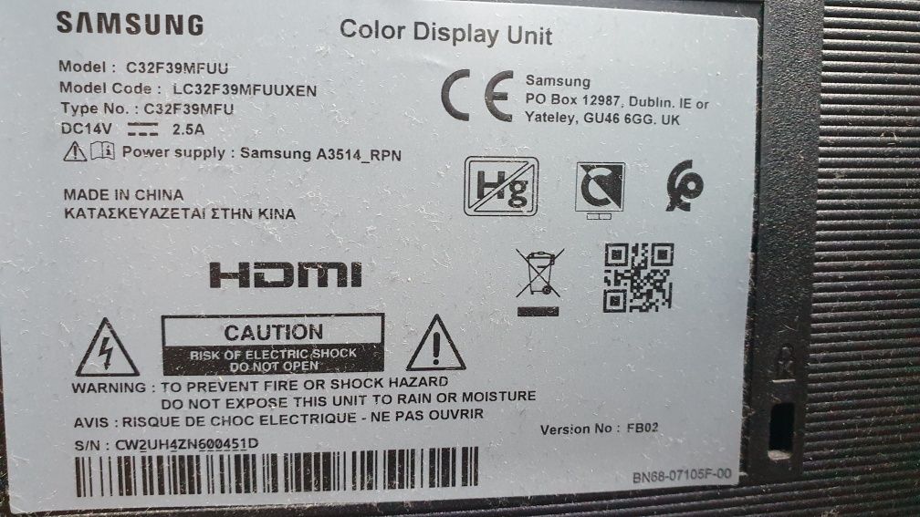 SAMSUNG Full HD 32” Curved LED Monitor