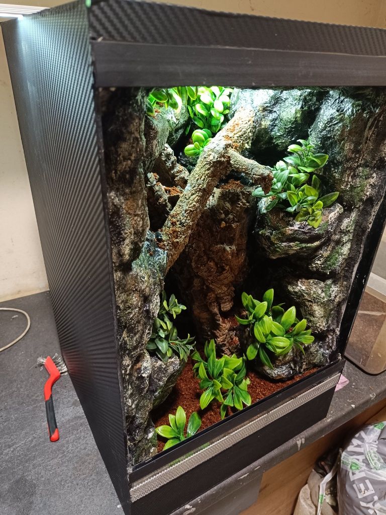 Terrarium 35x35x55 - dla gekona z wyposażeniem