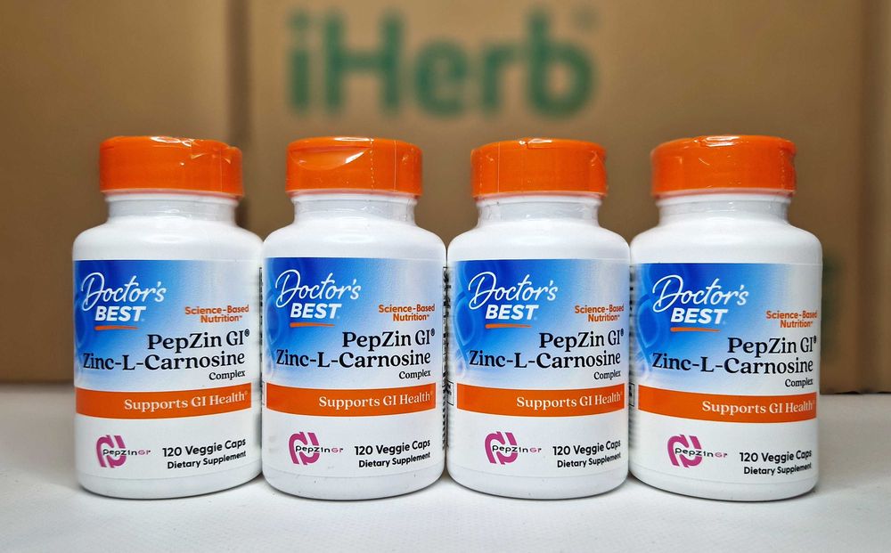 Цинк L-карнозин Doctor's Best PepZin GI® Zinc L-Carnosine, 120шт