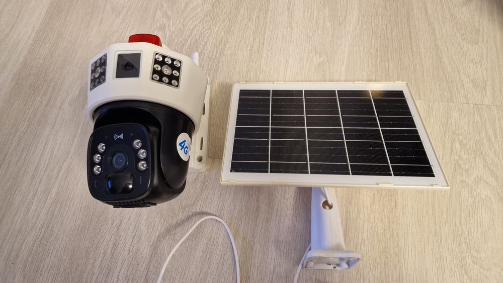 Zewnętrzna kamera 4G solarna 2 obiektywy