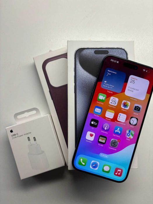 iPhone 15 PRO MAX mega zestaw i jak nowy gwarancja telefon apple  FV23