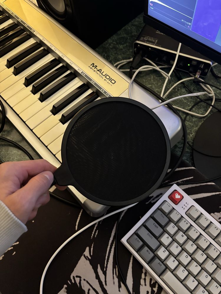 mikrofon akg d770 + xlr + filter
