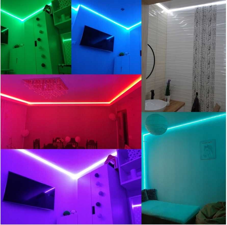 Taśma LED 20M RGB 5050 Bluetooth Aplikacja Mobilna