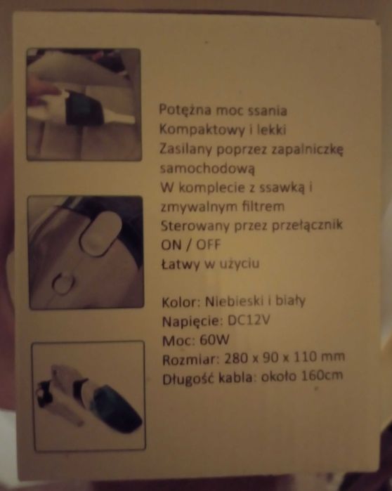 sprzedam odkurzacz samochodowy