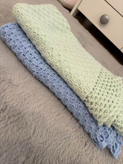 3 mantas costuradas á mão para bébé