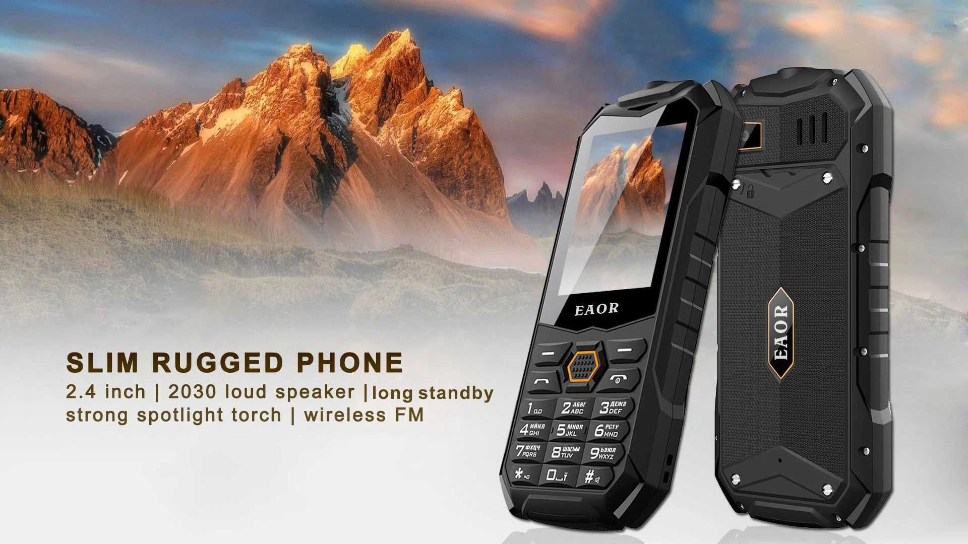 телефон защищенный водонепроницамый кнопочный EAOR на 2 SIM IP68 2.4"
