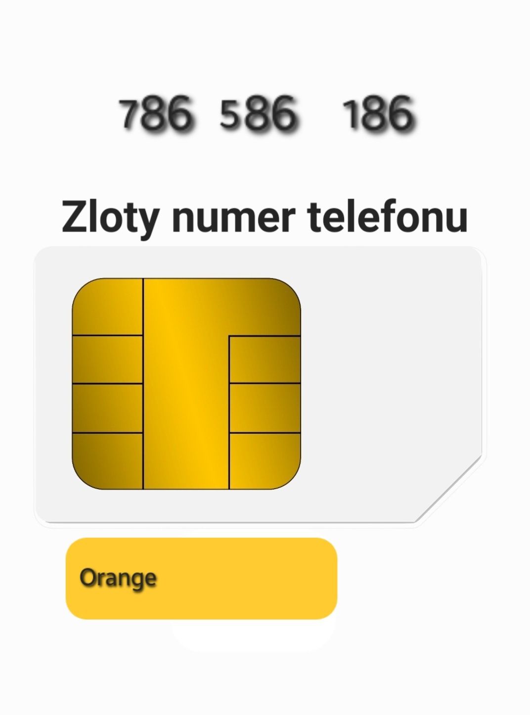 Zloty numer telefonu Łatwy platynowy Nowy