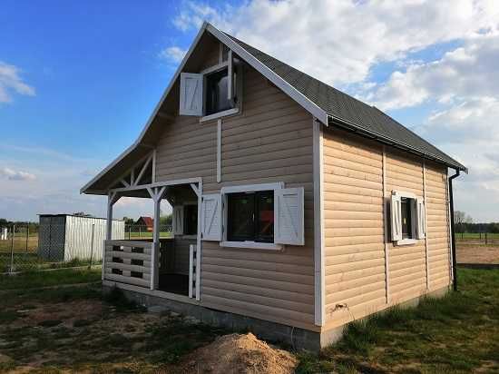 domek drewniany ,domek letniskowy, ogrodowy, do 35m2, poddasze