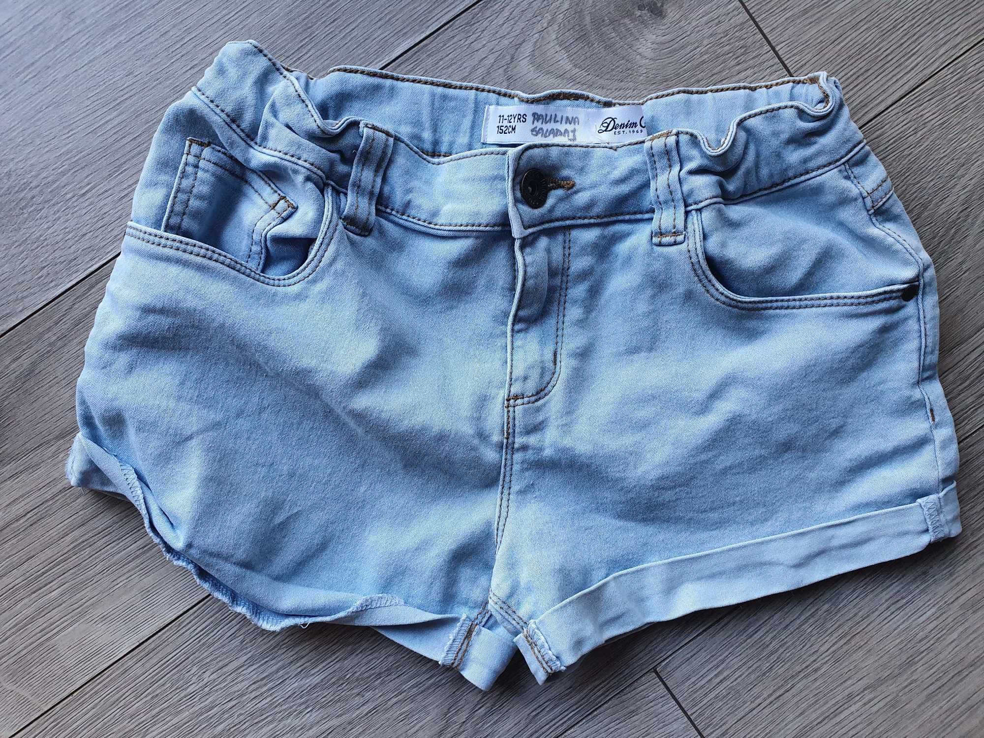 spodnie spodenki rozm 152 jeans