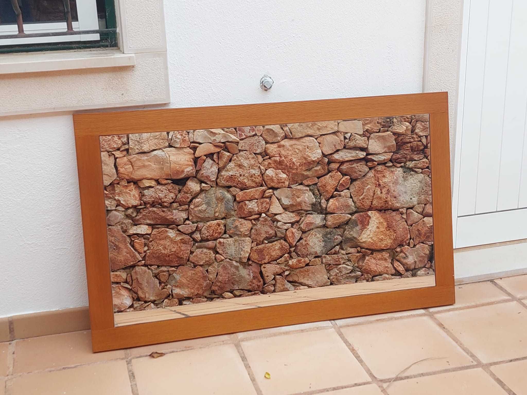 Quadro Espelho Médio Castanho Claro