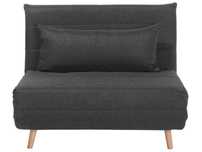 Sofa fotel rozkładana ciemnoszara SETTEN Beliani