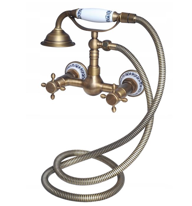 RETRO 125 bateria umywalkowa prysznicowa stare złoto