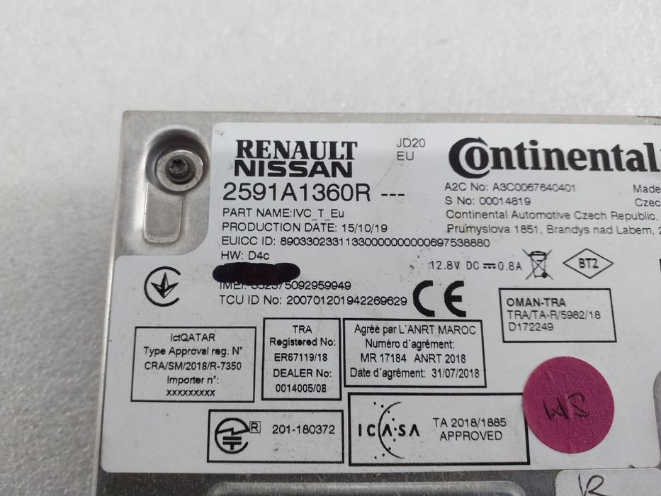 Módulo / leitor de navegação do GPS RENAULT Zoe (BFM_)