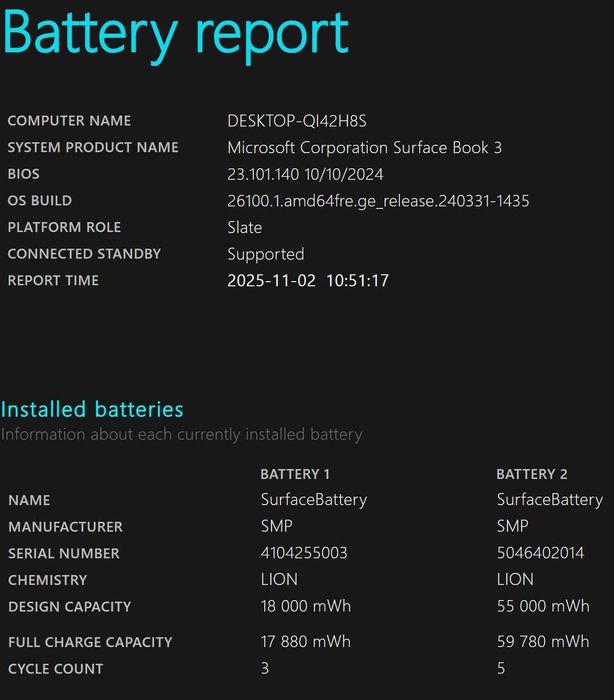 Surface Book 3 I7 32GB RAM 512GB Português Gráfica 1650 como Novo