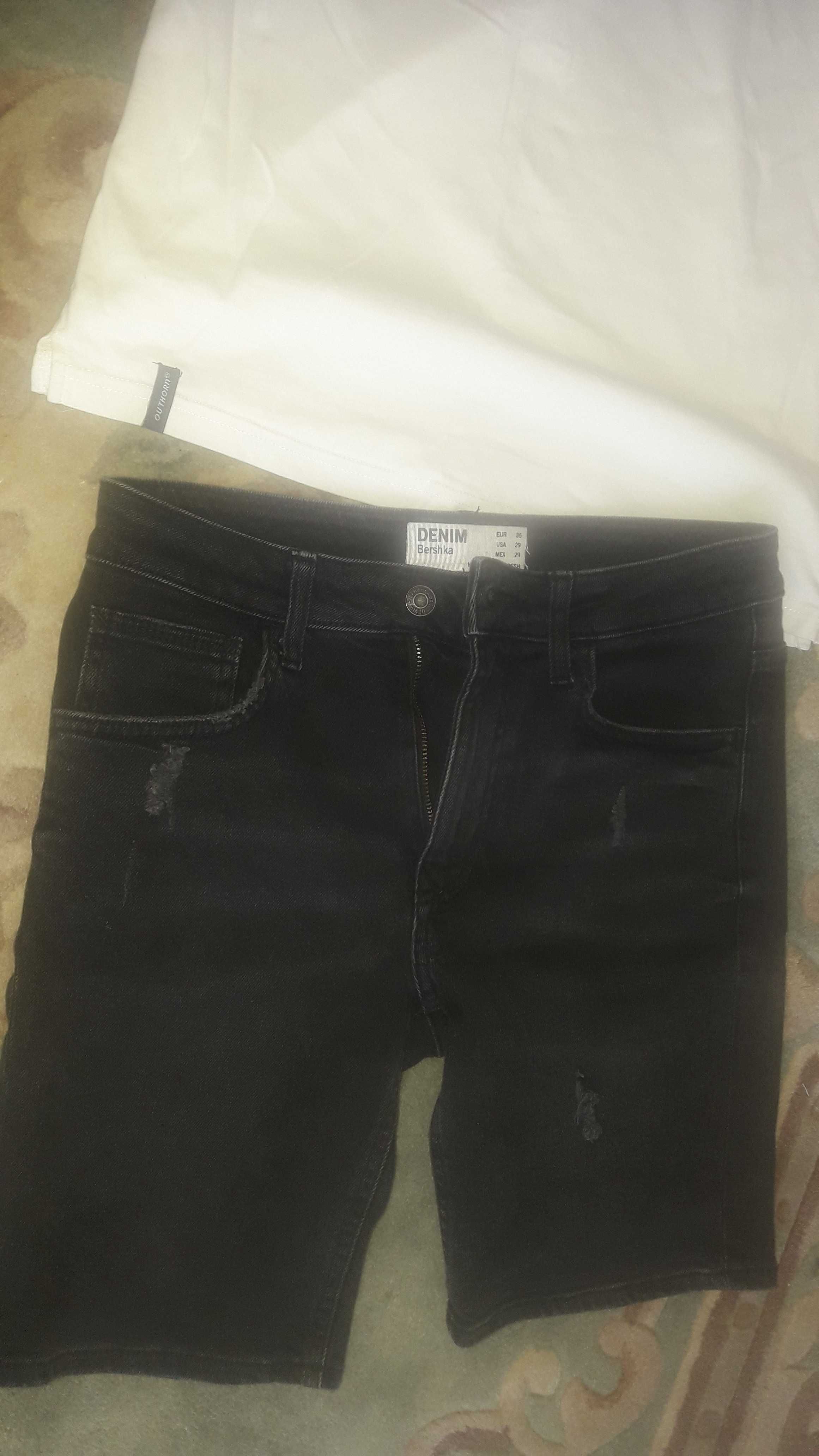 Koszulka polo Outhorn M+spodenki jeans Bershka Denim 36