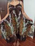 Elegancka sukienka S/M plisowana może być ciążowa boho