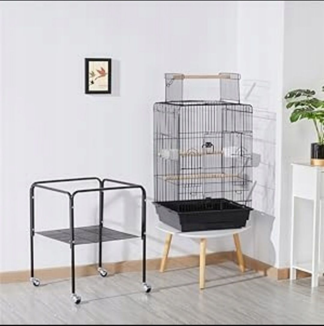 Klatka Dla Ptaków Papug Woliera stojak 46,5 x 46,5 x 46,5 x 136 cm