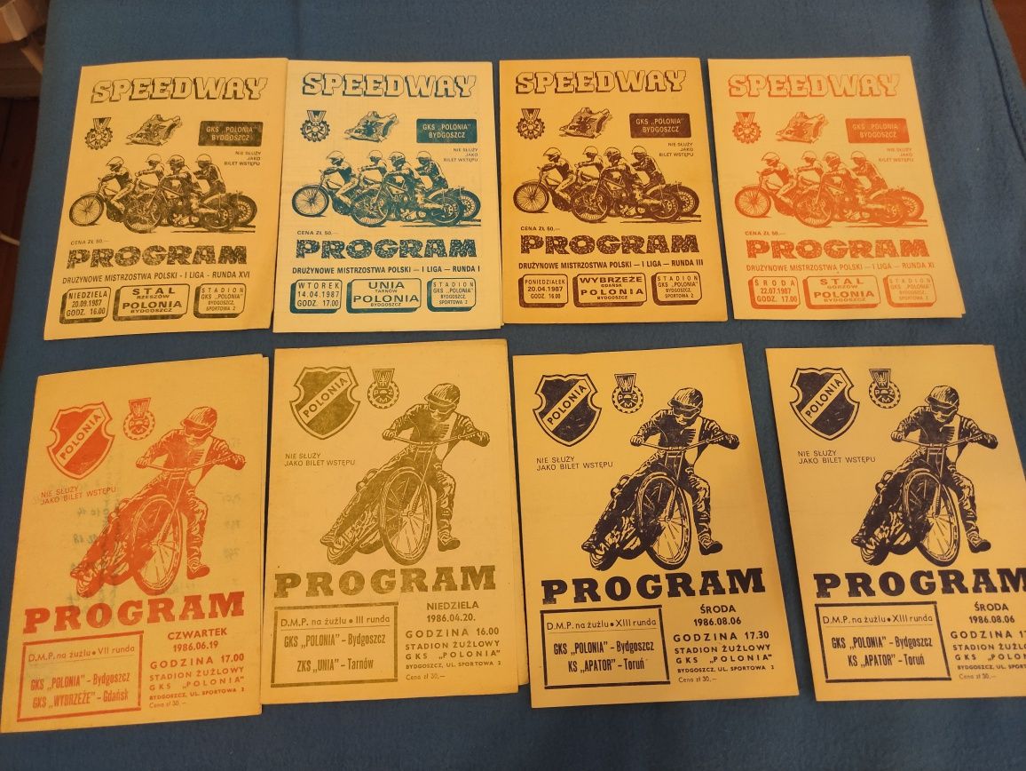 Programy żużlowe Polonia Bydgoszcz 80-87'