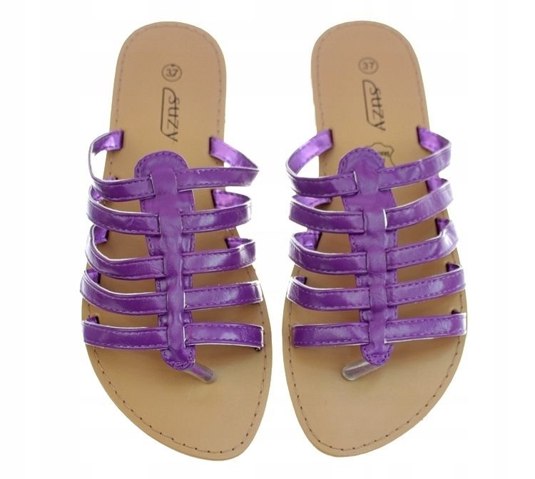 Rozmiar: 37 Klapki Japonki Damskie Buty Purpurowe 5311