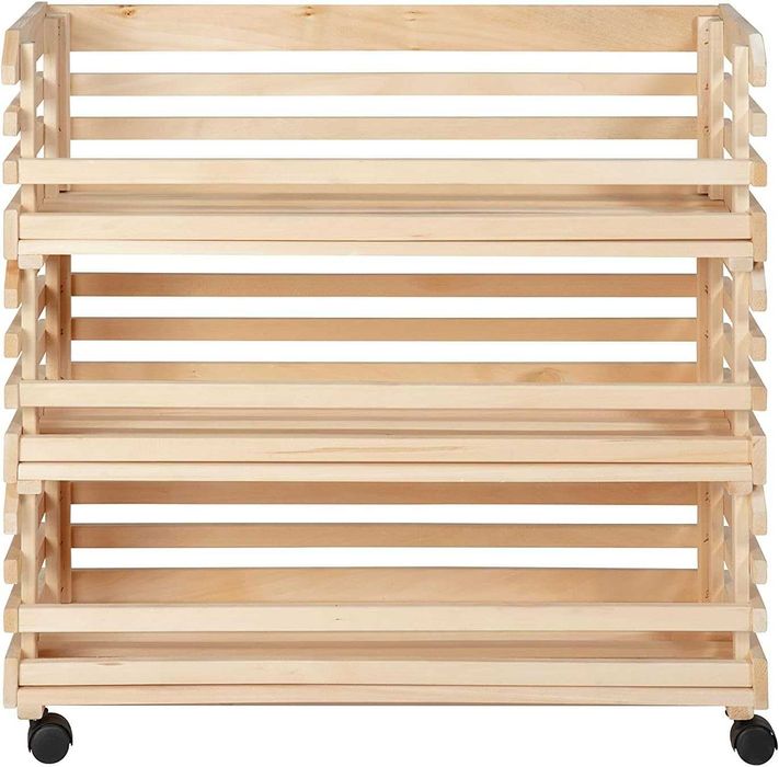 Regał Drewniany na Kółkach do Spiżarni i Kuchni Inter Link 79×30×80 cm