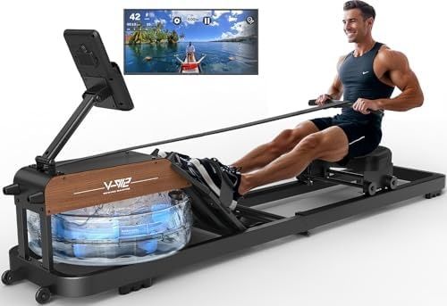 Nowy Wioślarz Wodny Ergometr Wioślarski VOWVIT Bluetooth Stalowa Rama