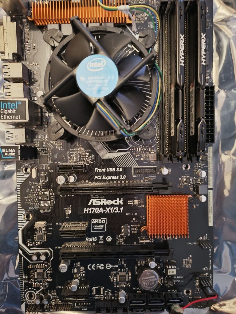 Intel i5-6500 + Motherboard ASRock + 2x8GB HyperX Ram