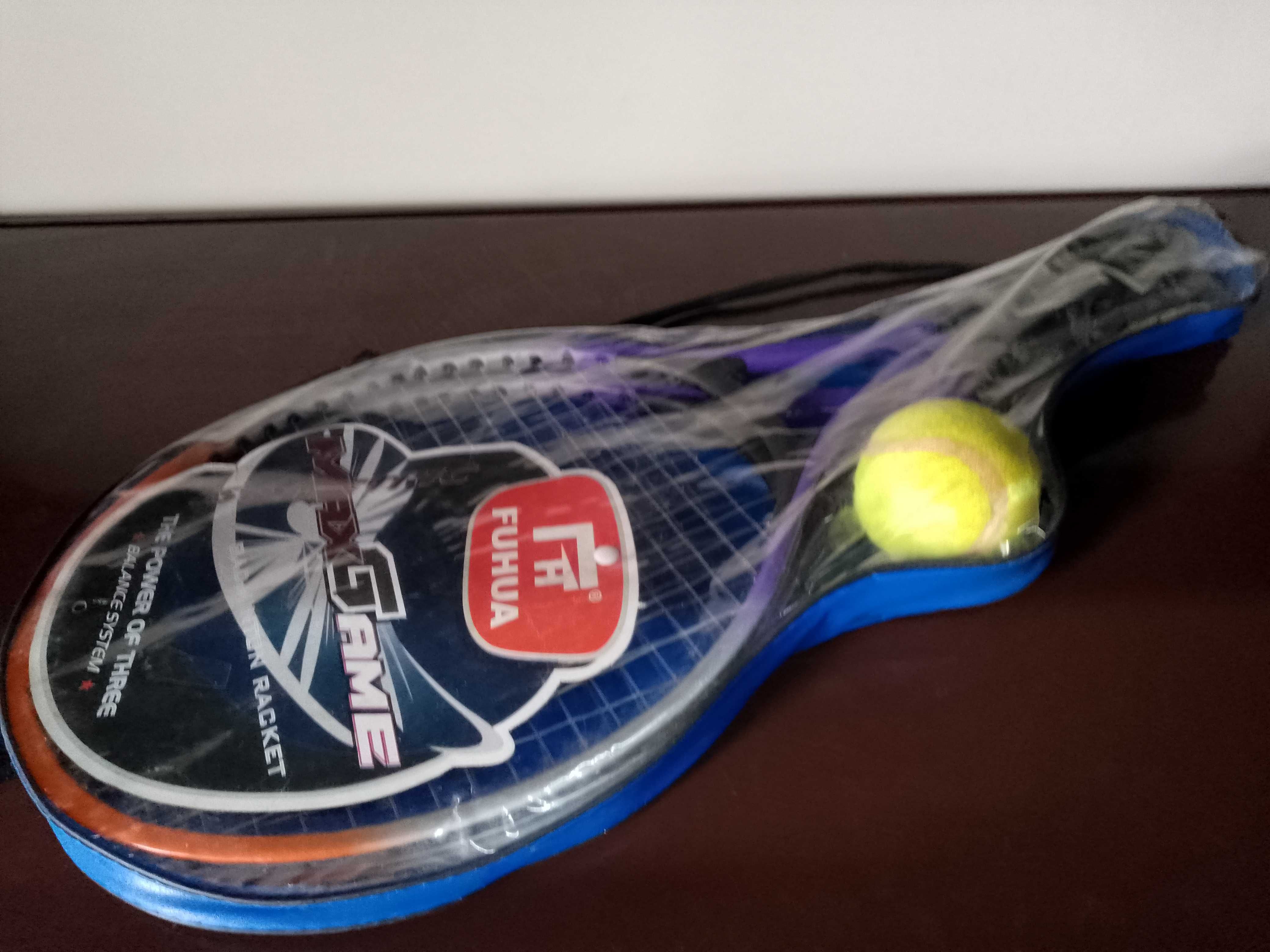 RAKIETY Z PIŁKĄ PALETKI BADMINTON zestaw 2 sztuki lekkie z pokrowcem
