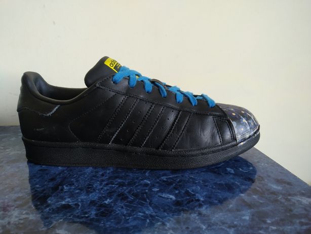 Черные кожаные кроссовки Adidas Superstar 41 оригинал кеды сникерсы