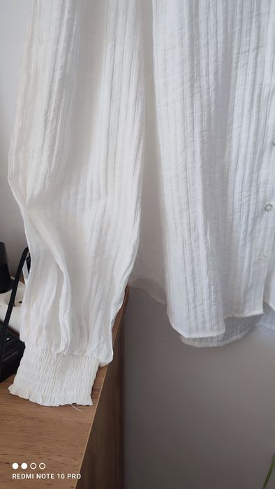 Biała bluzka damska koszula oversize