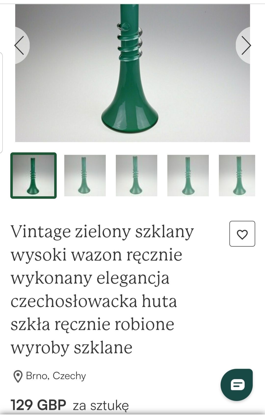 szklany wazon w stylu Art Deko kolorowe szkło