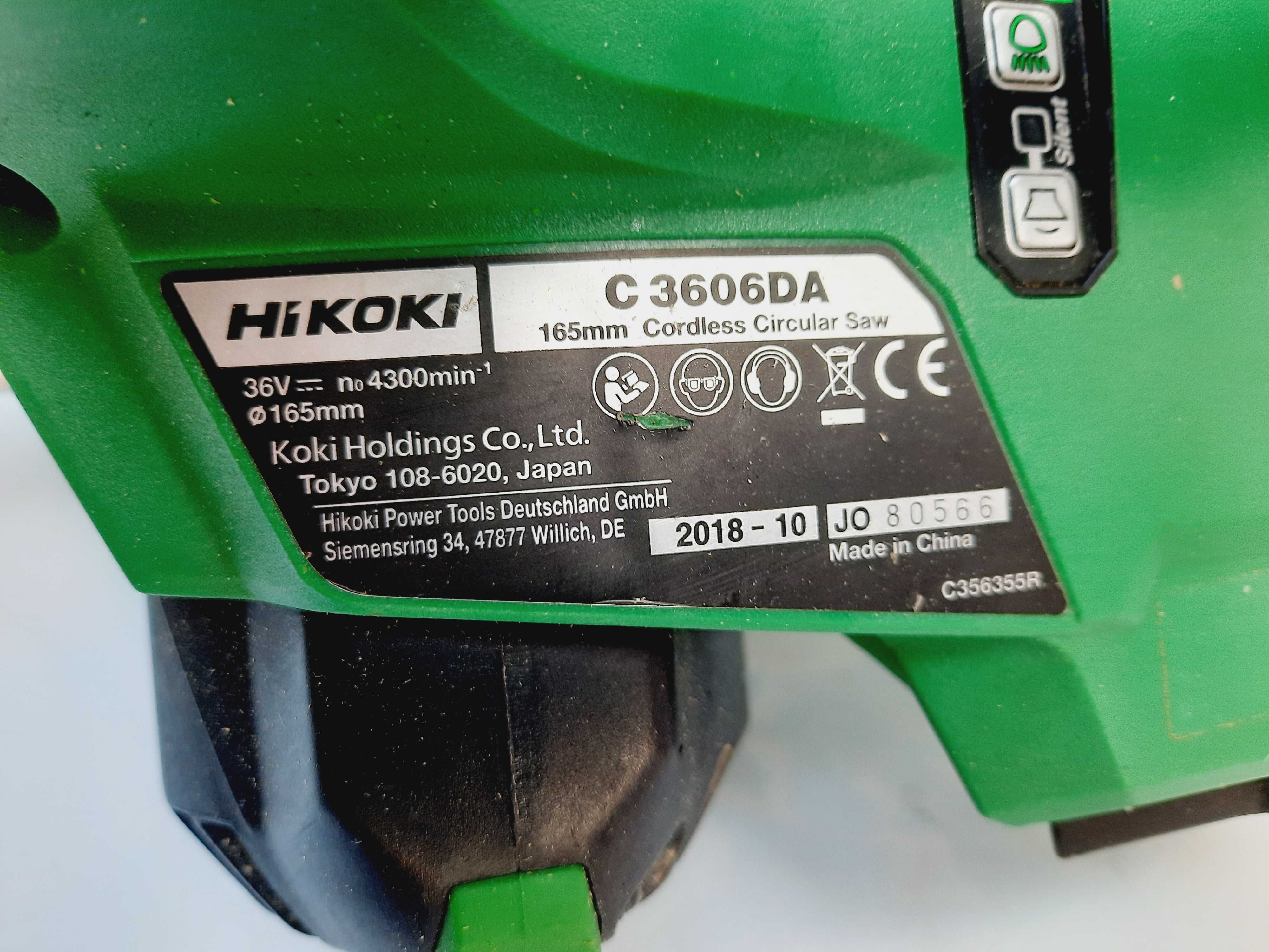 Piła pilarka tarczowa 36V 165mm HiKOKI C3606DA BODY bez akumulatora