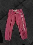Vintage różowe spodenki dresowe szorty Hollister rybaczki ściągacze XS