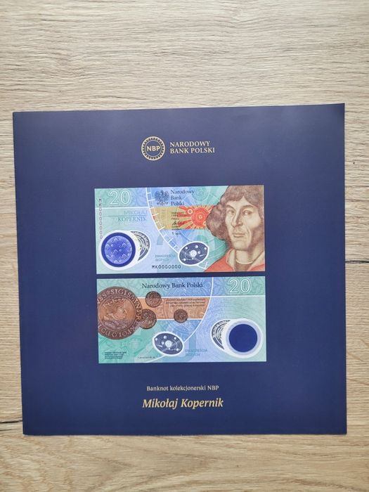 20 zł Mikołaj Kopernik banknot kolekcjonerski  + folder , niski numer