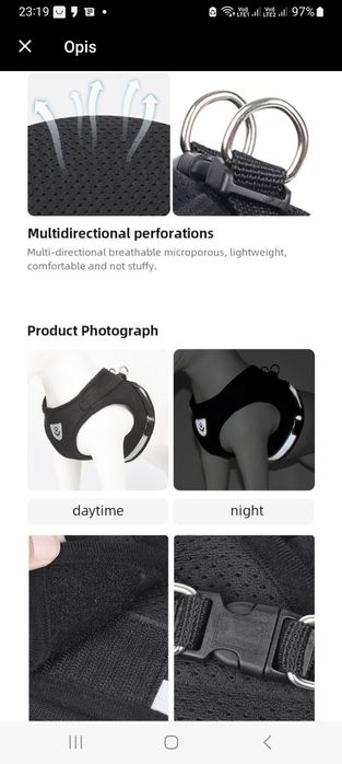 Szelki i smycz gratis rozmiar M czarne nowe