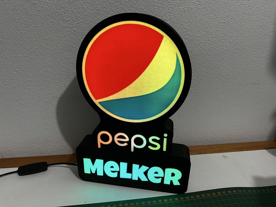 Pepsi decoracao personalizada luminaria led