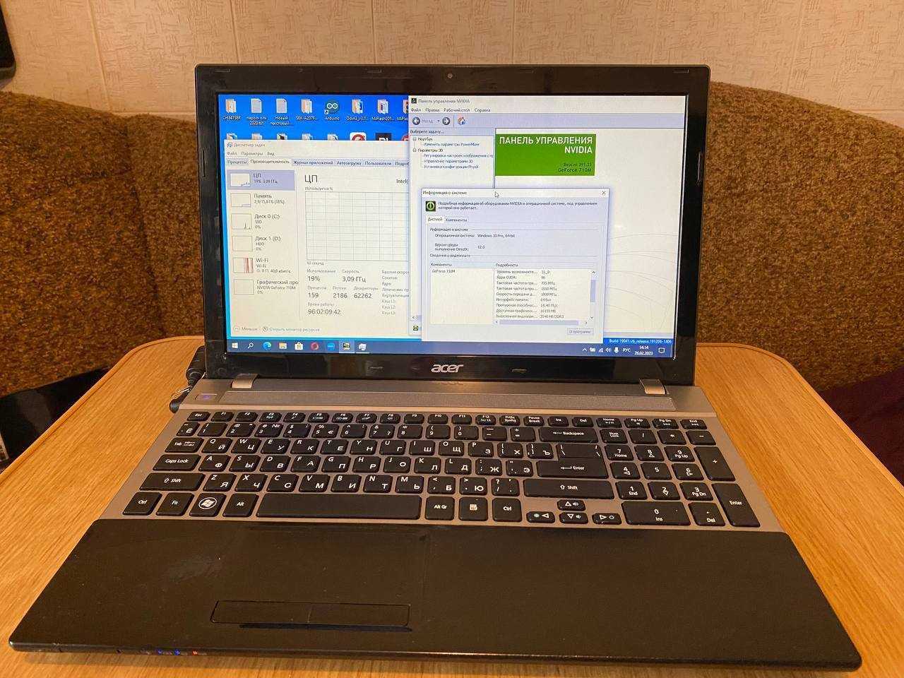 Acer v3 571g intel I7 4 ядра/ 6gb/ NVIDIA GeForce 710M 2gb/ Ігровий