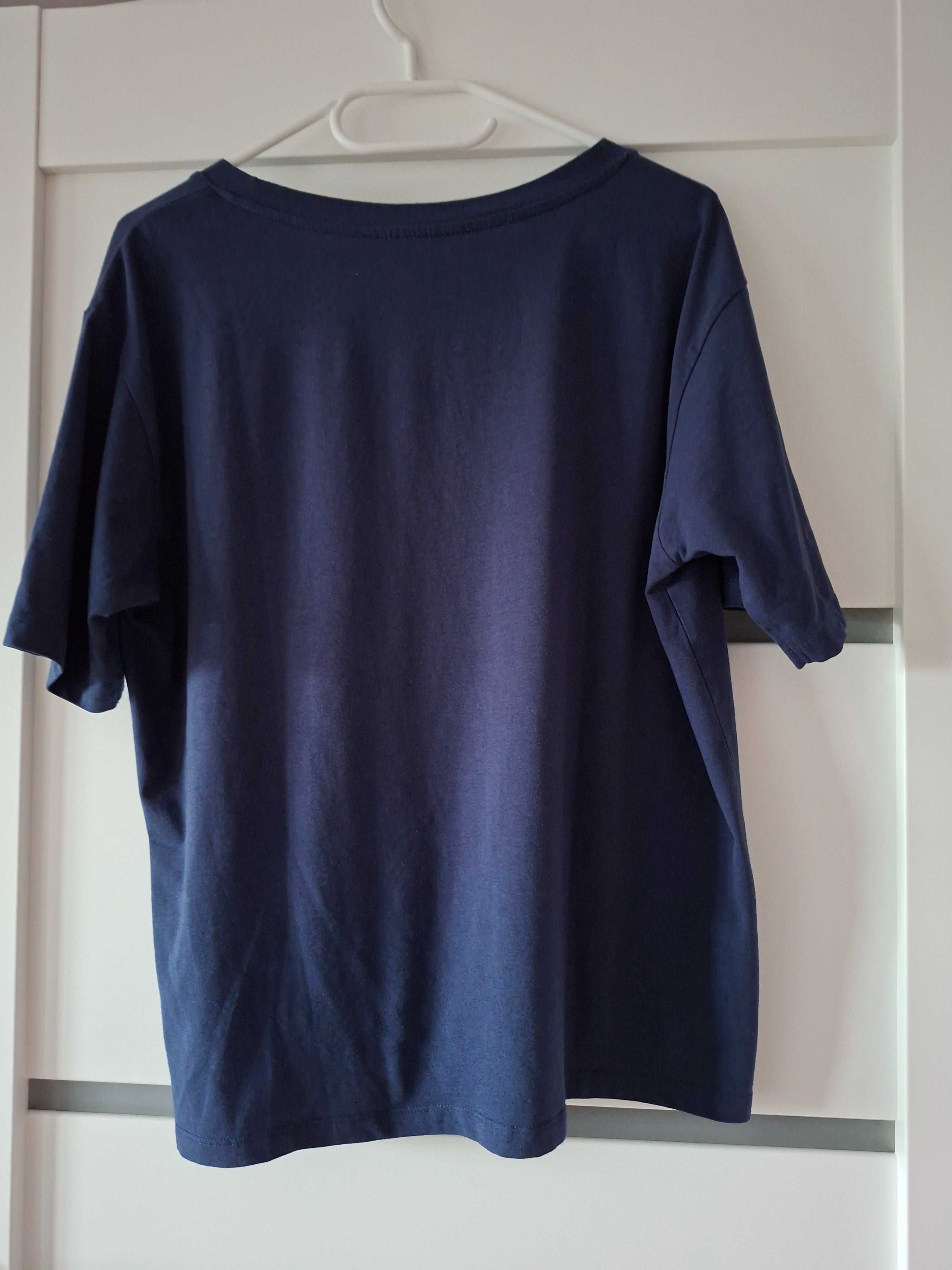 T-shirt granatowy oversize s
