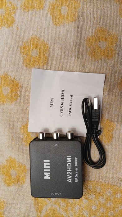 Переходник RCA в HDMI и HDMI в RCA указывайте какой нужен.