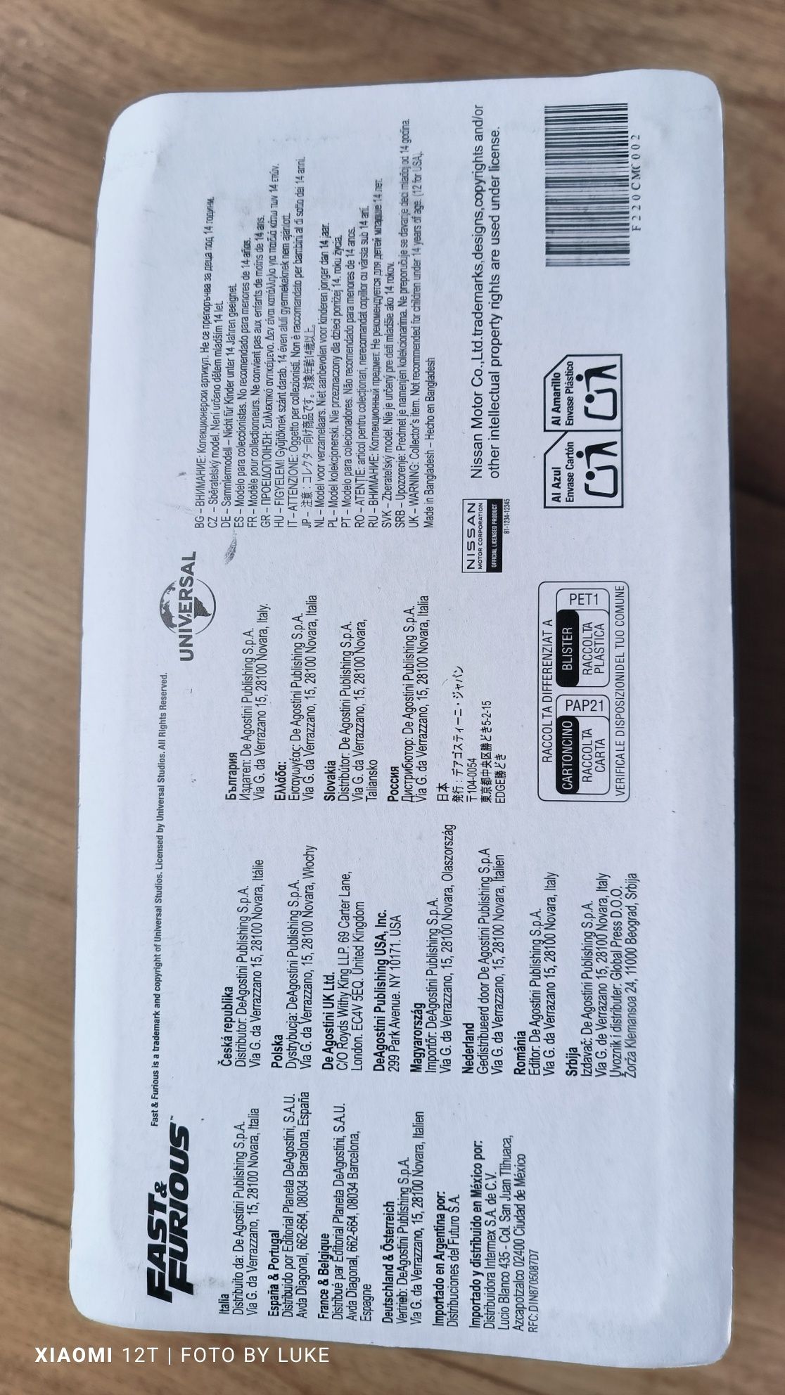 Deagostini Nissan Skyline R34 szybcy i wściekli skala 1:64