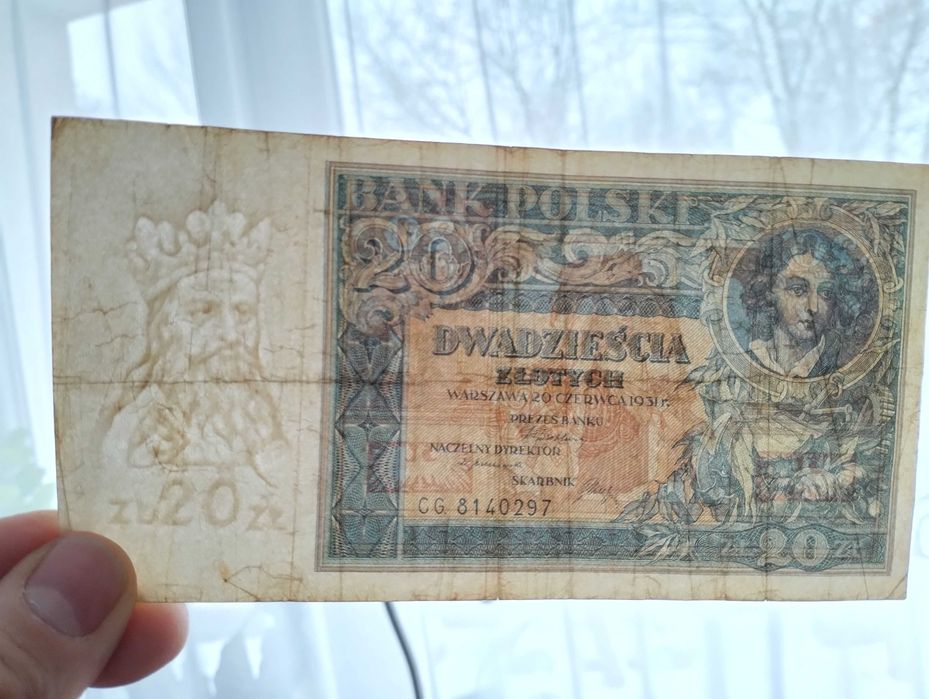 20 złotych 1931, banknot, seria CG