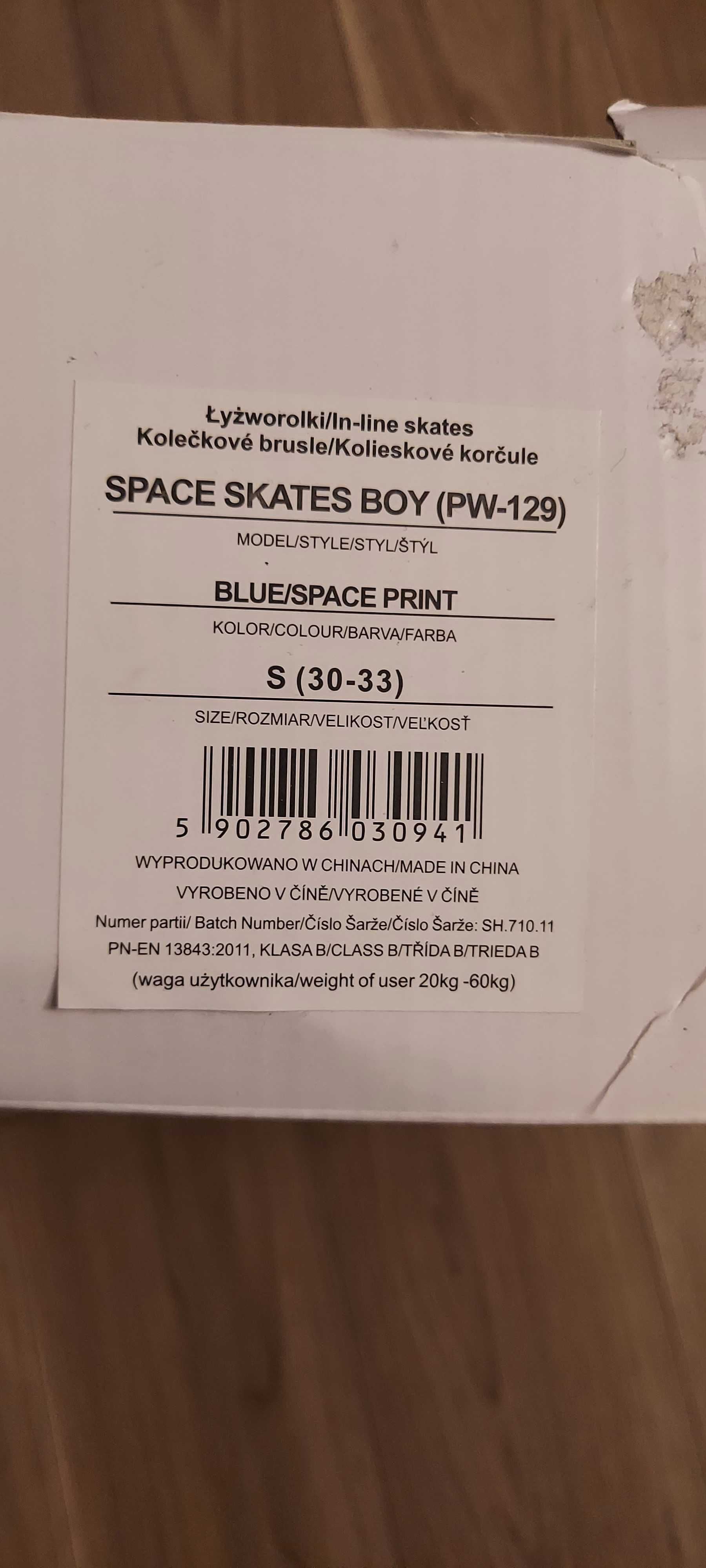 Dziecięce ROLKI SPACE SKATES BOY Martes 30-33