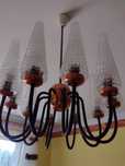 Lampa sufitowa, PRL, lata 70, Vintage
