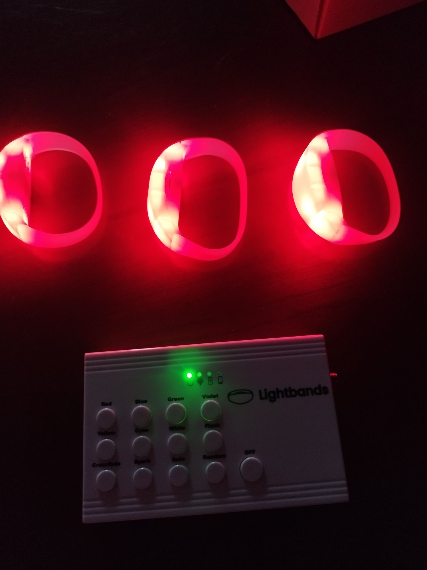 Pulseiras led com controlador