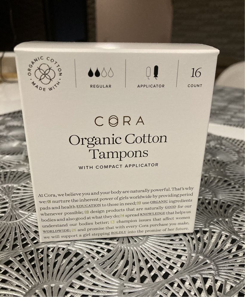 Тампоны Cora из органического хлопка
