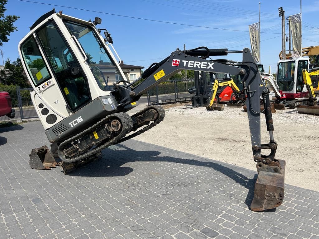 Mini koparka TEREX TC16 z 2014r. szybkozłącze 1 wł waga 1700kg MOCNA