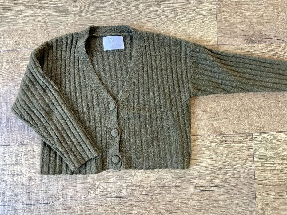 Sweter kardigan zara khaki zara 116