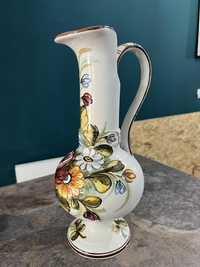 Stary wazon porcelana ceramika vintage ręcznie malowany