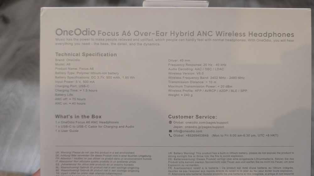 Headphones OneOdio Focus A6